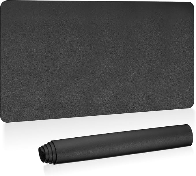 PATIKIL Desk Mat, 35x17 Non-Slip Waterproof PU Leather Desktop Protector, Dual Sided, Black