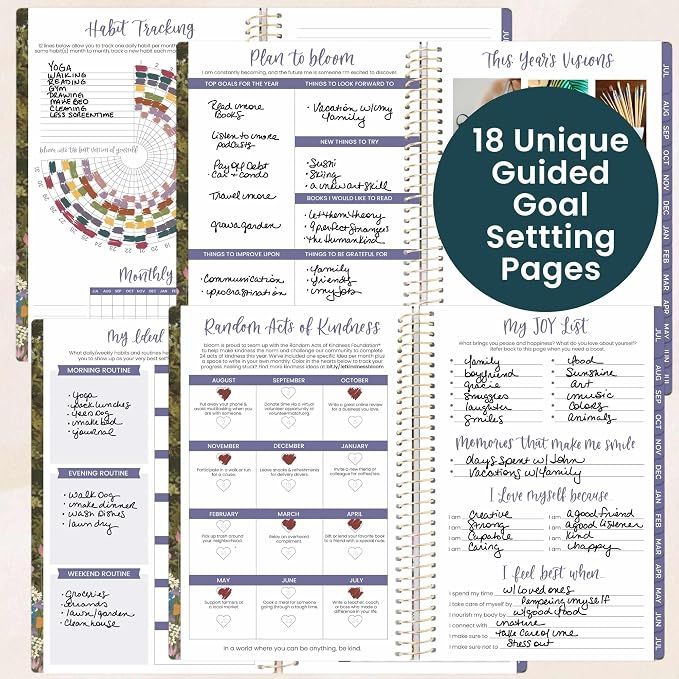 bloom daily planners 2026-2027 Planner - Academic Year (July 2026 - July 2027) Monthly & Weekly Soft Cover Planner for Women - 13 Month Agenda Book with Stickers - 5.5" x 8.25" - Wildflower Mountainside