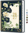 Taja Planner 2026-2027, Jul 2026-Jun 2027 Monthly & Weekly Calendar Planner | 6.3" x 8.5", Hardcover Academic Calendar, Teacher Student Agenda Book with Tabs, School Office Supplies, Floral Dream