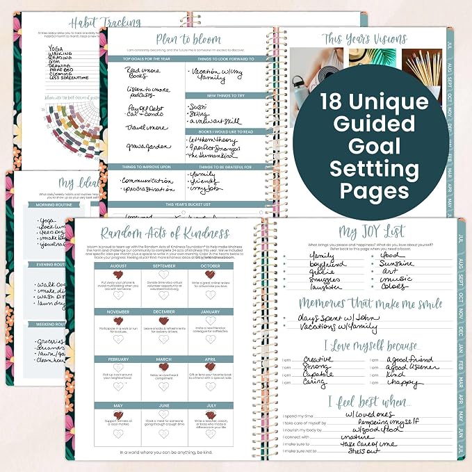bloom daily planners 2026-2027 Planner (8.5” x 11") 13 Month Academic Organizer (July 2026 - July 2027) - Weekly & Monthly Agenda Book with Stickers & Tabs - Blooming Wildly
