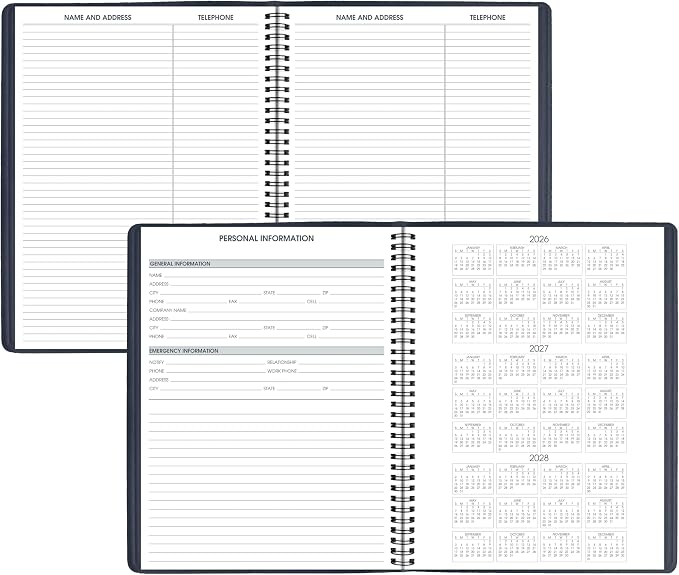 AT-A-GLANCE 2027 Appointment Book Planner, Weekly, 13-Month Jan-Jan, 8.25" x 11", Navy (709502027)