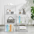 LXLXXL Cube Storage Organizer Acrylic Book Case Stackable Display Case Box | Book Storage Containers With Magnetic Door Clear Plastic Portable Organizer For Living Room Bedroom 5 Pcs