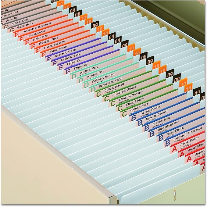 Smead File Folder, Reinforced Straight-Cut Tab, Letter Size, White, 100 per Box (12810)