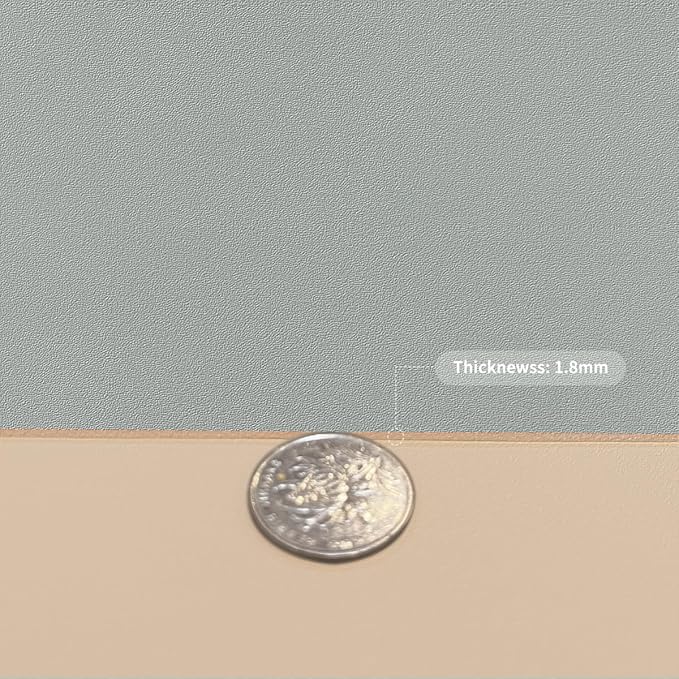 Zinkooat Leather Table Cover,1.8mm Thick,36x54 Inch Table Protector,Table Protector for Dining Room Table,Table Protectors for Rectangle Tables.(Light Brown+Gray,36x54)