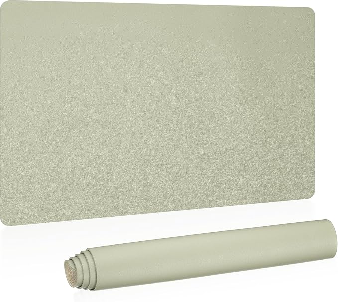 PATIKIL Desk Mat, 24"x13" Non-Slip Waterproof PU Leather Desktop Protector Cover, Dual Sided, Green