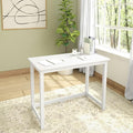Plank+Beam Classic Desk, 40 Inch, White | Wooden Writing Desk, Non-Toxic Finishes, Large Desk Space, Engineered Wood, Matching Style, Solid Wood