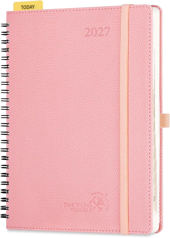 POPRUN 2027 Planner, 6.75" x 8.5" Weekly Calendar Book, Day Planner 2027