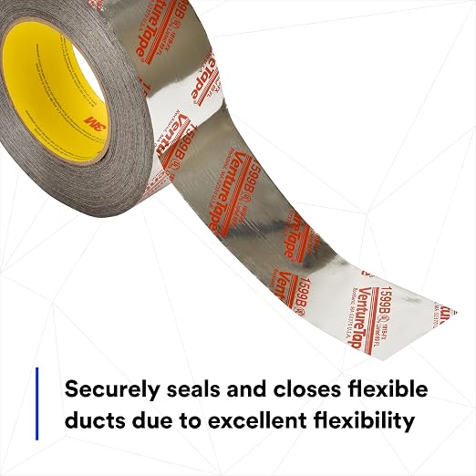 3M Venture Tape UL181B-FX Polypropylene Duct Tape 1599B, Silver