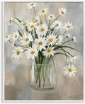 'Potted Daisy Bloom Bouquet'| Framed Giclee Art | Stupell Industries | White, 16 x 20 Inches, Easy to Hang and Sturdy, Made in USA, by Nan