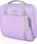 SKYDUE Zipper Binder 3 Inch D-Ring School Binder, Oxford Fabric School Organizer Holds 700+ Sheets, Fits 14" Laptop, Water-Resistant, Handle & Shoulder Strap, 14"x13" – School Supplies, Purple