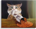 Humorous Cat Kitchen Still Life, 24 x 30 Inch Canvas Wall Art | Stupell Industries · By Lucia Heffernan · Ready to hang · Playful kitchen decor for home · Made in USA