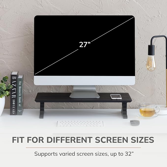 Anji Mountain Monitor Stand - Desktop Organizer & Laptop Riser, Ergonomic Monitor Riser, Space-Saving Monitor Stand for Desk, Durable Construction, Easy Assembly, Ideal for Home & Office