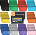 Pencil Pouch for 3 Ring Binder, 160 Pack Pencil Pouches Bulk in 10 Colors | Binder Pencil Pouch with Smooth Zipper, Zipper Pencil Pouches, 3 Ring Binder Pencil Pouches, Clear Window Pencil Case