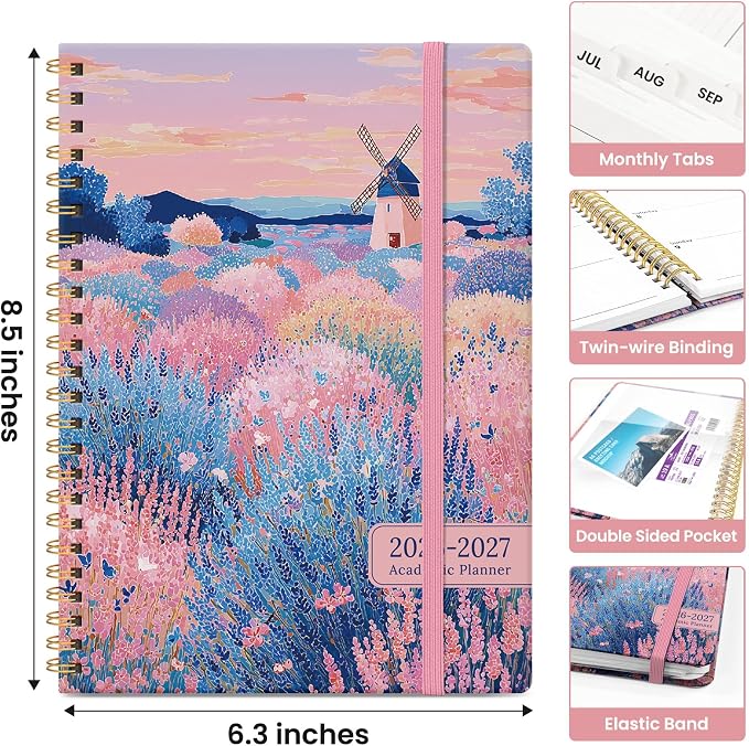 Planner 2026-2027, Monthly & Weekly Jul 2026-Jun 2027 Planner Calendar
