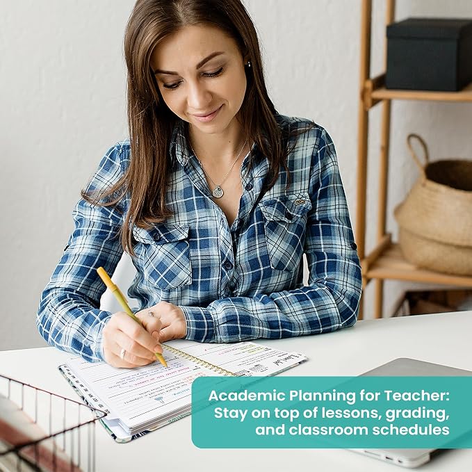 Taja Planner 2026-2027, Jul 2026-Jun 2027 Monthly & Weekly Calendar Planner | 6.3" x 8.5", Hardcover Academic Calendar, Teacher Student Agenda Book with Tabs, School Office Supplies, Drifting Whales