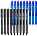 Vanstek 18 Pack Retractable Erasable Gel Pens Clicker, 9 Black & 9 Blue, Fine Point(0.7), Make Mistakes Disappear, Premium Comfort Grip Black & Blue Ink for Writting, Note Taking and Crossword Puzzles