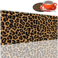 Personality Pattern Large Protective Desk Mat, Smooth Surface Soft Mousepad, Waterproof Non-Slip, 31.5 x 11.8 in Sewn Edge Office/Home, Leopard Print