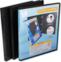 UniKeep 3 Ring View Binder - Binder Case is Fully Enclosed - Available in White, Clear, or Black and in Different Spine Sizes (Pack of 3, Black, 0.5 Inch)