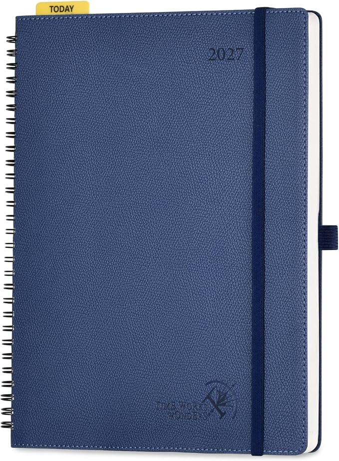 POPRUN 2027 Planner, Large 8.5" x 10.5" Weekly Calendar, Day Planner 2027