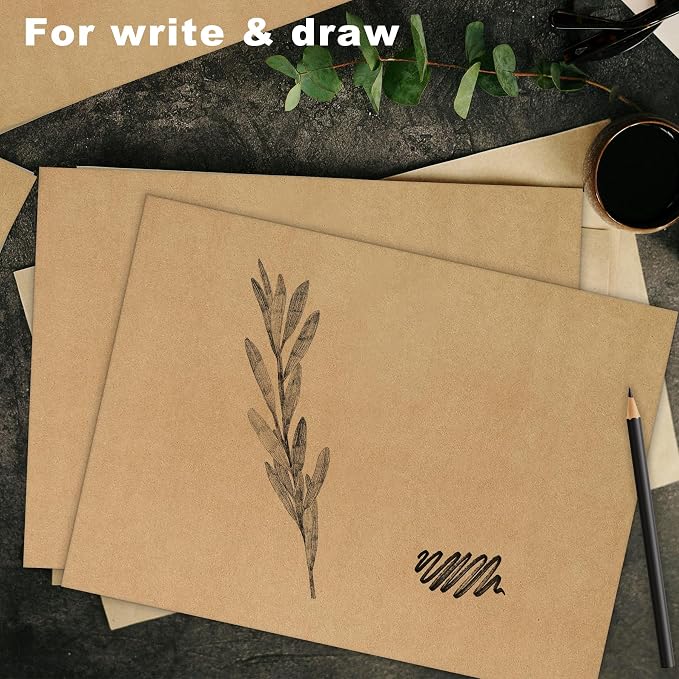 110lb Brown Cardstock 8.5x11, 120 Sheets Heavyweight Brown Card Stock 300 GSM for Invitations, Menus, Poster, DIY Card