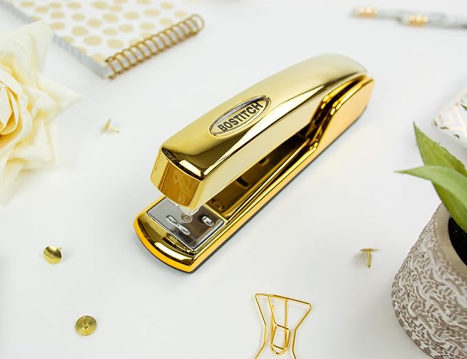 Bostitch Office Professional Metal Executive Stapler, 20 Sheet Capacity, Gold Chrome (B5000-GOLD) | (Pack of 6)