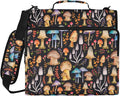 Mushrooms Print Zipper Binder File Organizer Bag 3 D-Ring | with Shoulder Strap, Holds 500 Sheets & 14in Laptop, 3 Ring Binder for Office Supplies