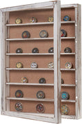 18x24 Shadow Box with Shelves and Magnetic Door, Oversized Shadow Boxes Display Cases with Detachable Shelves for Coins Medals Bouquet Figures Miniatures-Vintage White | Real Wood; 18x24-Inch Oversized Display; 6 Removable Shelves; Magnetic Door; Wall-...