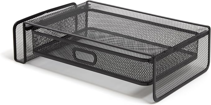 TRU RED Mesh Phone Stand for Desktop Phones – Telestand Desk Organizer for Office Use