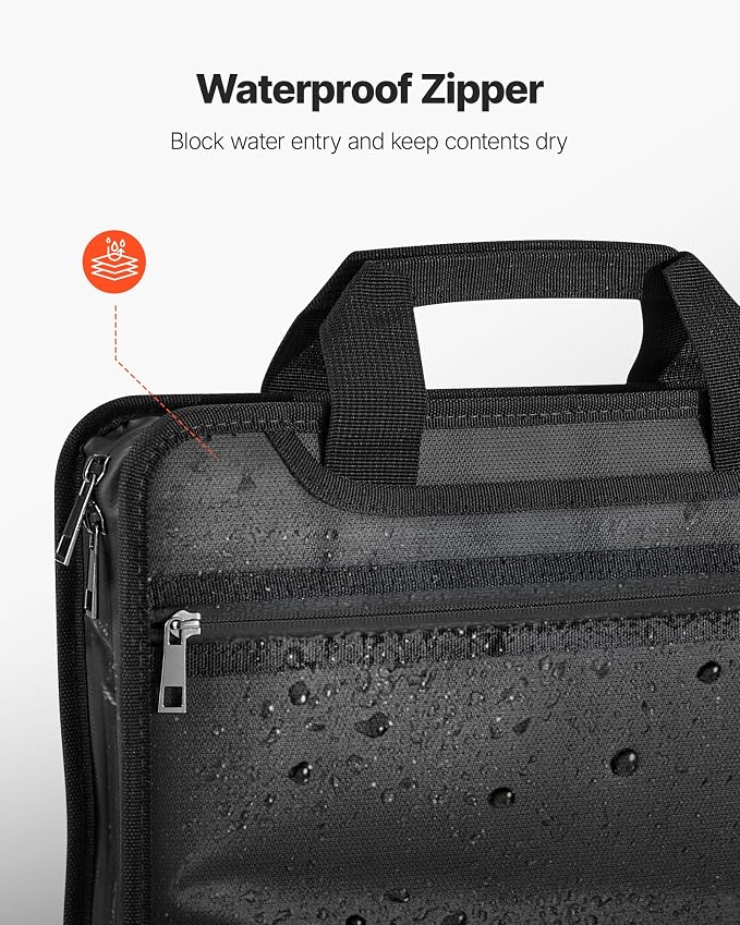 VEVOR Fireproof Document Bag, 1832 ℉ Heat Insulated Fireproof & Waterproof Bag, Portable Multi-Layer File Storage Security Organizer Home Office Travel Use, for Passports, Important Documents, Files