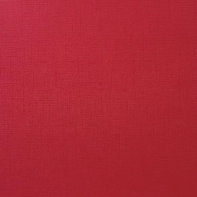 All American Red—12x12 Textured Cardstock | 80lb Textured Red Scrapbook Paper | Premium Cardstock for Cricut Cutting | 25 Sheets