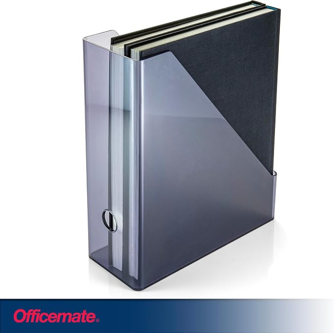 Officemate Recycled Magazine File, Smoke Gray (21510)