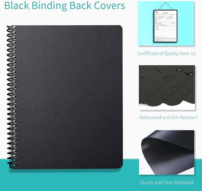 Binditek 20 Mil Binding Covers, 8.5x11 Inches, Semi-Transparent, 50 Pack | 20 Mil Binding Covers, 8.5x11 Inches Letter Size, Lightly Textured Sand Finish, Square Corners, Unpunched