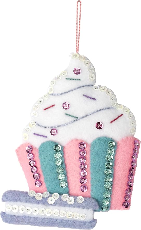 Bucilla Felt Applique 6 Piece Ornament Making Kit, Nutcracker Sweet, Perfect for DIY Arts and Crafts, 89292E