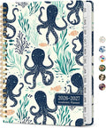 Taja Planner 2026-2027, Jul 2026-Jun 2027 Monthly & Weekly Calendar Planner | 6.3" x 8.5", Hardcover Academic Calendar, Teacher Student Agenda Book with Tabs, School Office Supplies, Octopus Drift