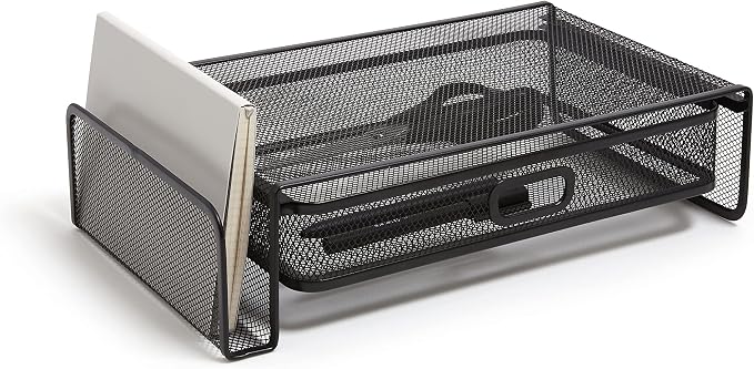 TRU RED Mesh Phone Stand for Desktop Phones – Telestand Desk Organizer for Office Use
