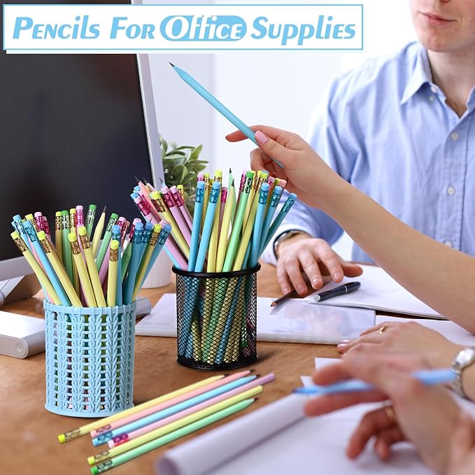 Cholemy 120 Pcs Welcome Back to School Gifts Colorful #2 HB Pencils Bulk with Top Eraser Unsharpened Decorative Pencils for Students First Day of Schools Classrooms Reward(Colorful,Pastel)