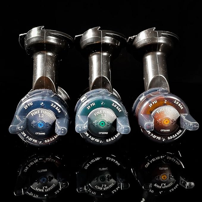3M Performance Fine Finish Spray Gun System 26978 | Incl. PPS 2.0 Cup System, 15 Repl. Gravity Fine Finish HVLP Atomizing Heads; Air Control Valve