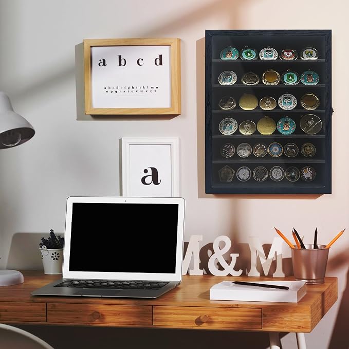 Shadow Box Frame with Removable Shelves, Black 12x16 Deep Memory Box Display Case for Keepsake Collectibles, Coins Military Medals Pins Wedding Flowers
