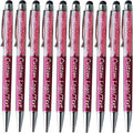 Yucold Customized Pens with Name/Logo - Touch Screen Stylus Ballpoint Pen, Perfect for Weddings, Business & Personalized Gifts (Wine red,30)