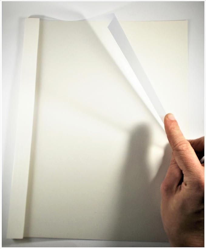 1 1/4" (30mm) Thermobind White Gloss Finish Binding Covers - 40 Covers