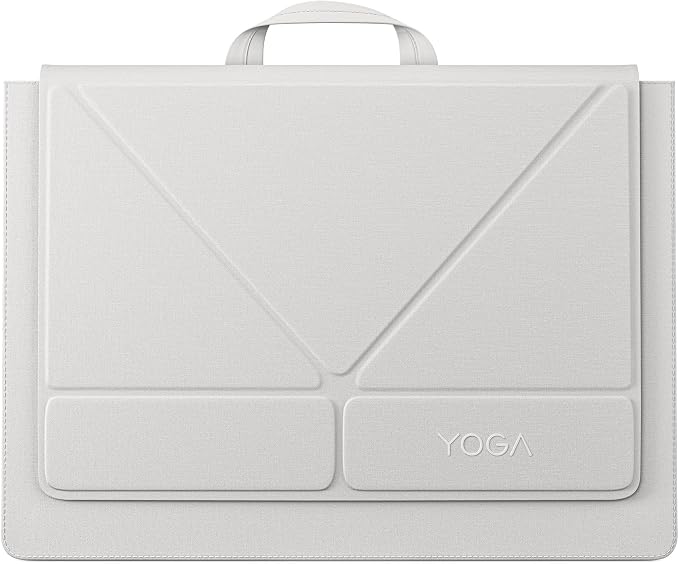 Lenovo Yoga Tote Sleeve Case for Laptops with 16-inch Display, Multi-Compartment Organizer with Convertible Stand, Lightweight Protective Polyester & Microfiber Sleeve, Seashell