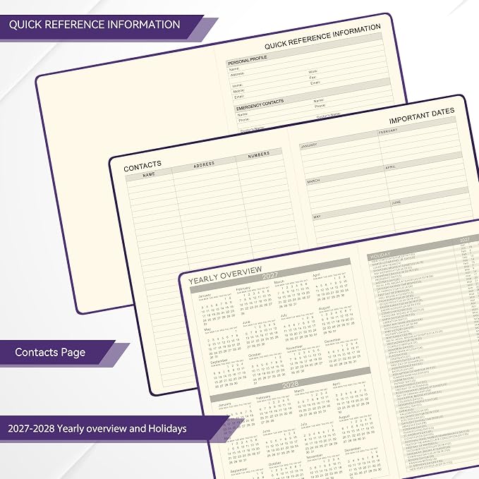 2027 planner weekly and monthly, Jan 2027 - Dec 2027, 9" x 11"