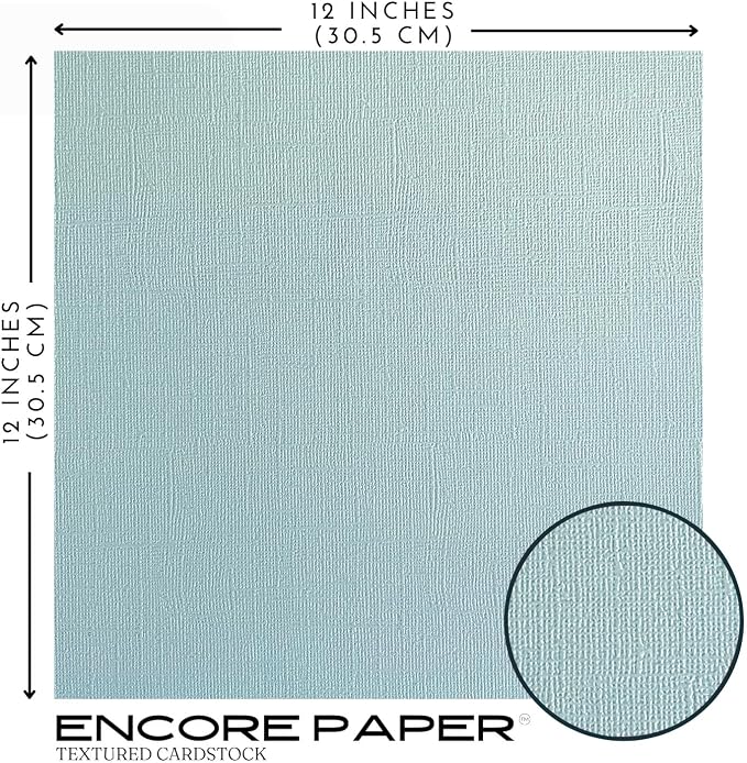 Glacier Melt—12x12 Textured Cardstock | 80lb Textured Blue Scrapbook Paper | Premium Cardstock for Cricut Cutting | 25 Sheets