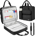 Zipper Binder 3 Ring, 500 Sheets Capacity, Binder 2 Inch with Shoulder Strap Fits 13 Inch Laptop for School and Office,Black