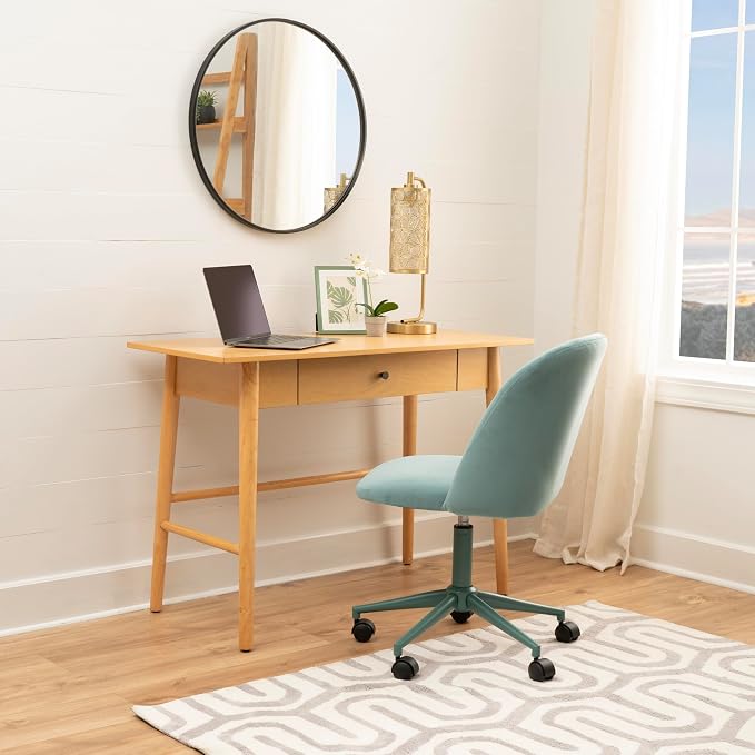 Linon Melissa Natural Wooden One Drawer Writing Desk
