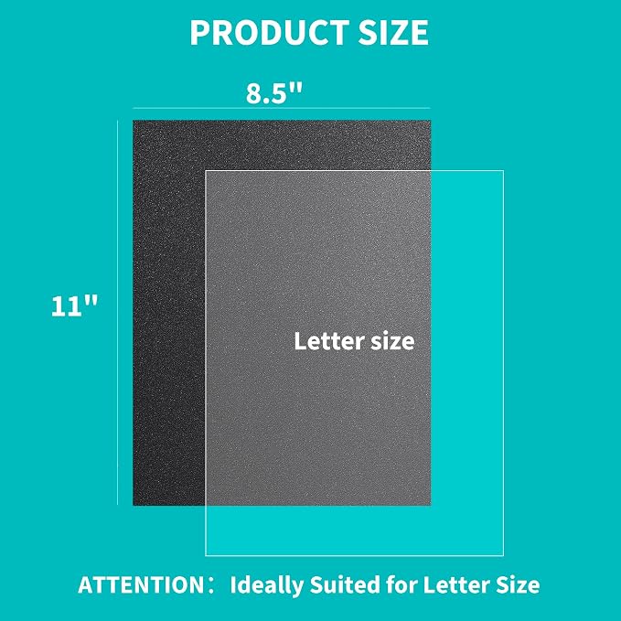 Binditek 200 Pack Binding Covers Set, 8.5x11 Inches, 8Mil PVC & 12Mil Poly | Binding Covers and Backs Set, Letter Size, 8 Mil Clear PVC Binding Cover, 12Mil Black Poly Cover, Square Corners, Unpunched
