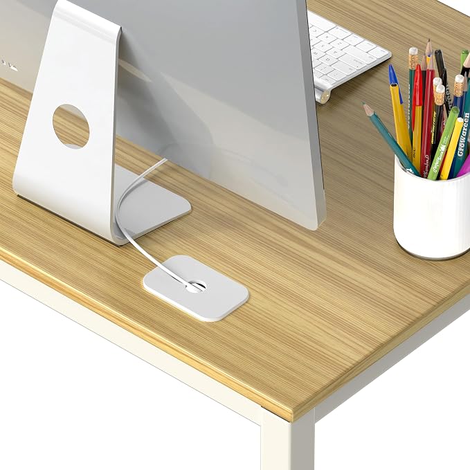 SHW 48-Inch Commercial-Grade Office Computer Desk, Oak | 10-Year Limited Warranty
