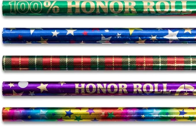 Anderson's Honor Roll Pencil Tub, Fun & Colorful Pencils, Perfect for School Supplies, Classroom Rewards, Creative Writing, Party Favors, and Motivational Gifts, Set of 144