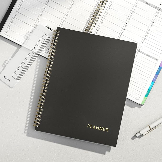 SUNEE 2027 Appointment Book, Quarter-Hourly,Weekly Planner, 8.5"x11", Black