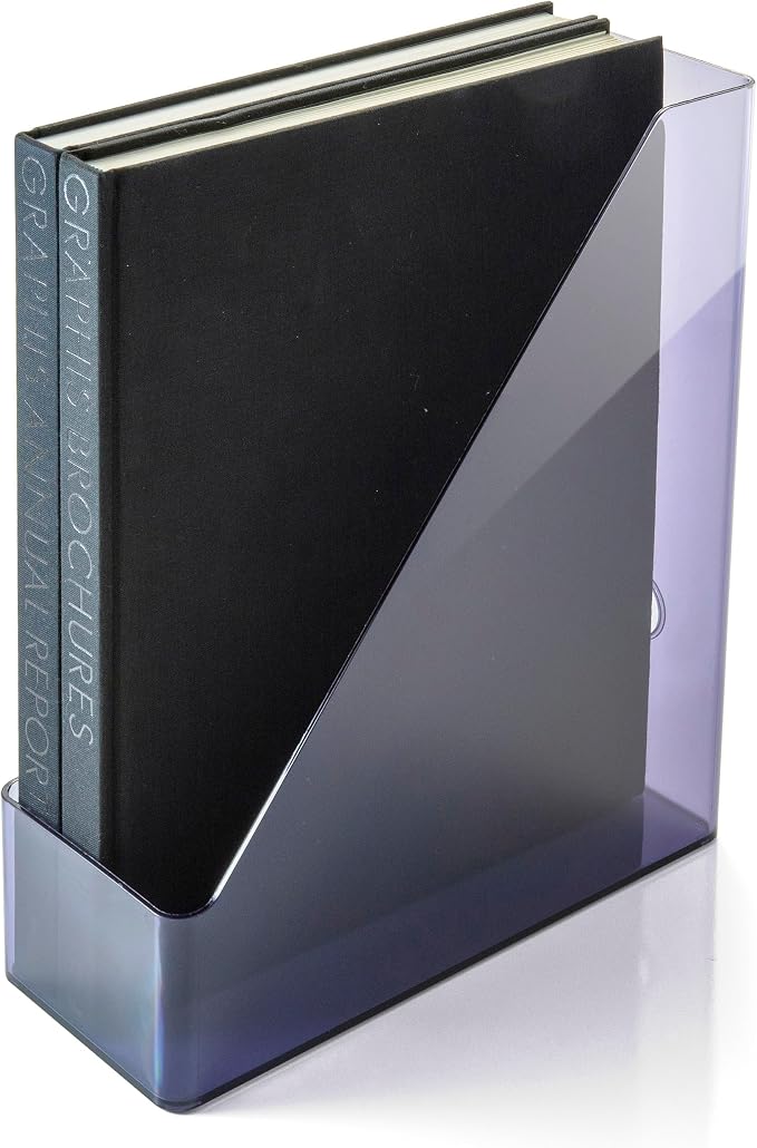 Officemate Recycled Magazine File, Smoke Gray (21510)